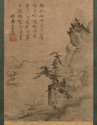 Reading in a Bamboo Grove (detail) by Tenshō Shūbun